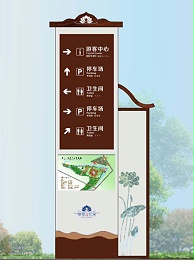 前期标识为潇河莲花湾景区导视系统